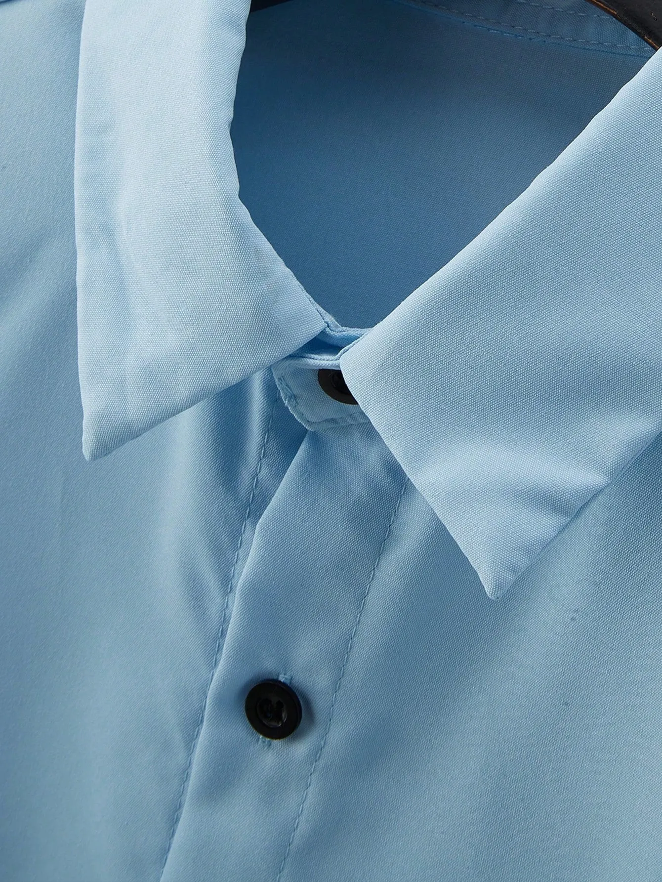 QA Homme Men Deer Embroidery Button Up Shirt