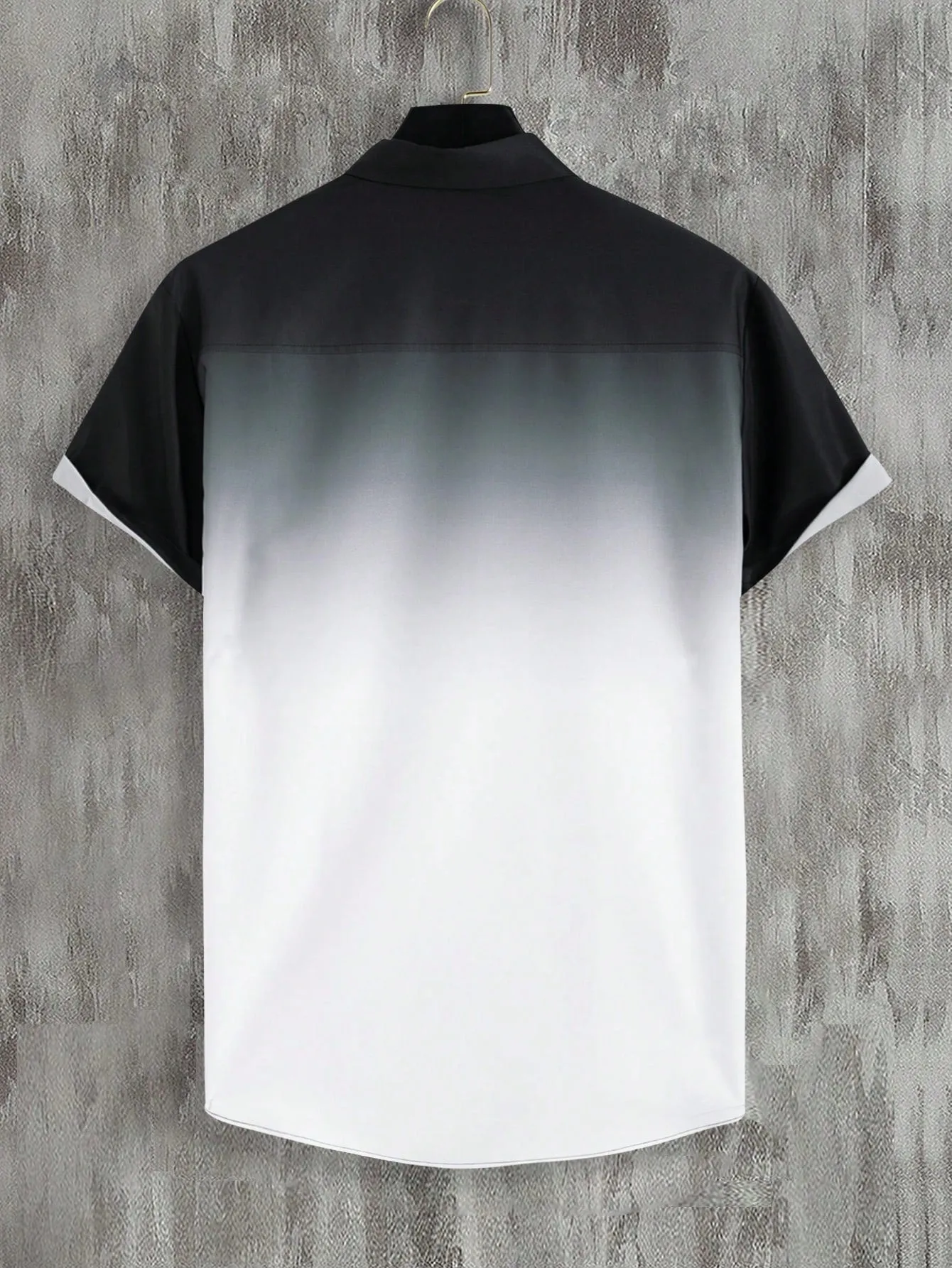 QA Homme Men Ombre Button Up Shirt Without Tee