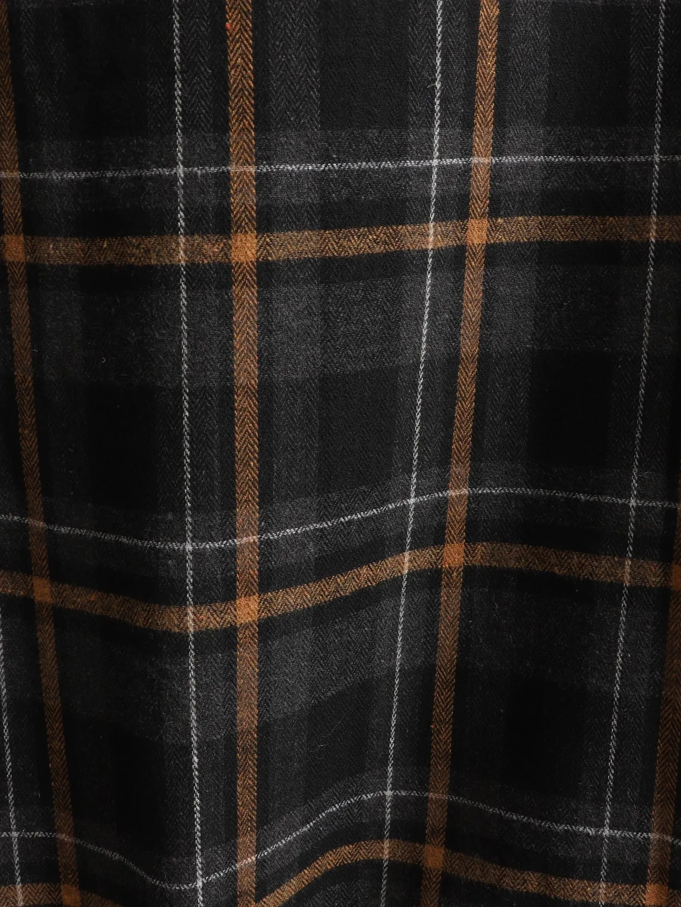 QA Homme Men Plaid Print Shirt Without Tee