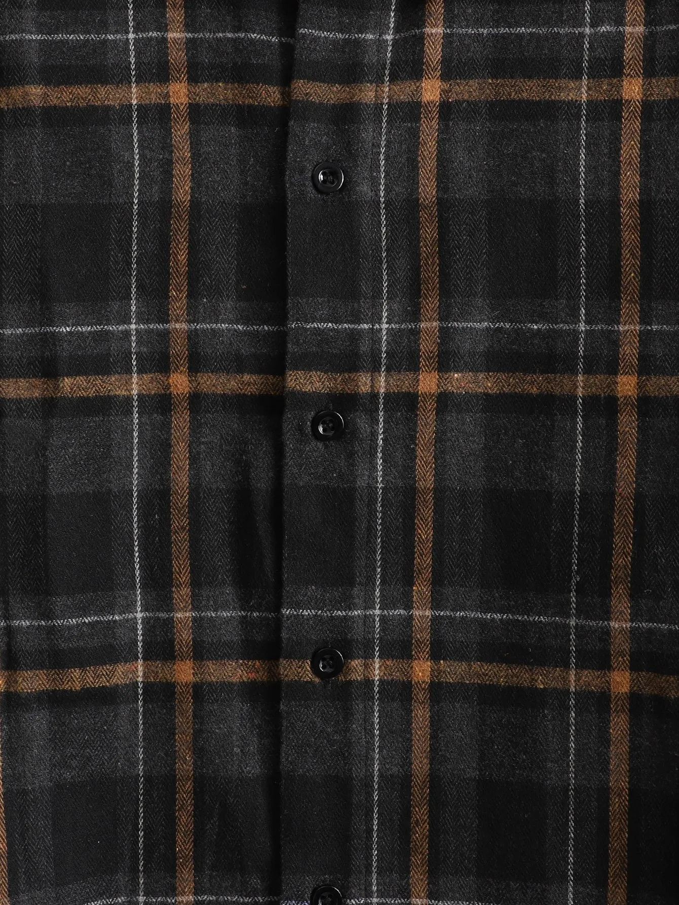 QA Homme Men Plaid Print Shirt Without Tee