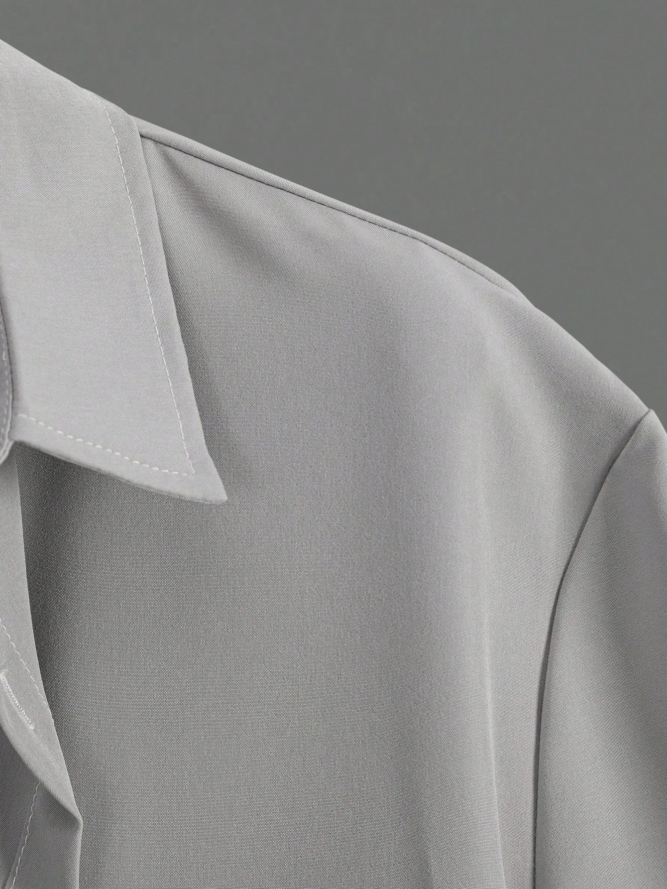 QA Hypemode Men Letter Patched Detail Shirt Without Tee