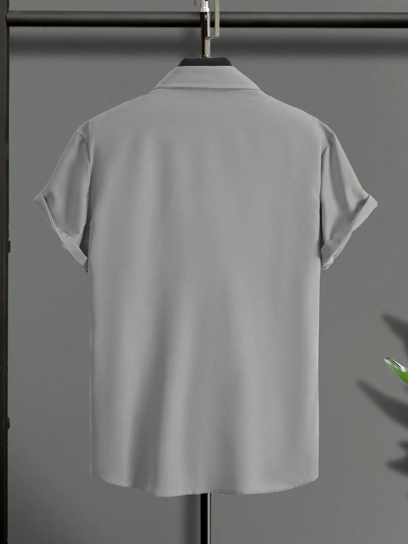 QA Hypemode Men Letter Patched Detail Shirt Without Tee