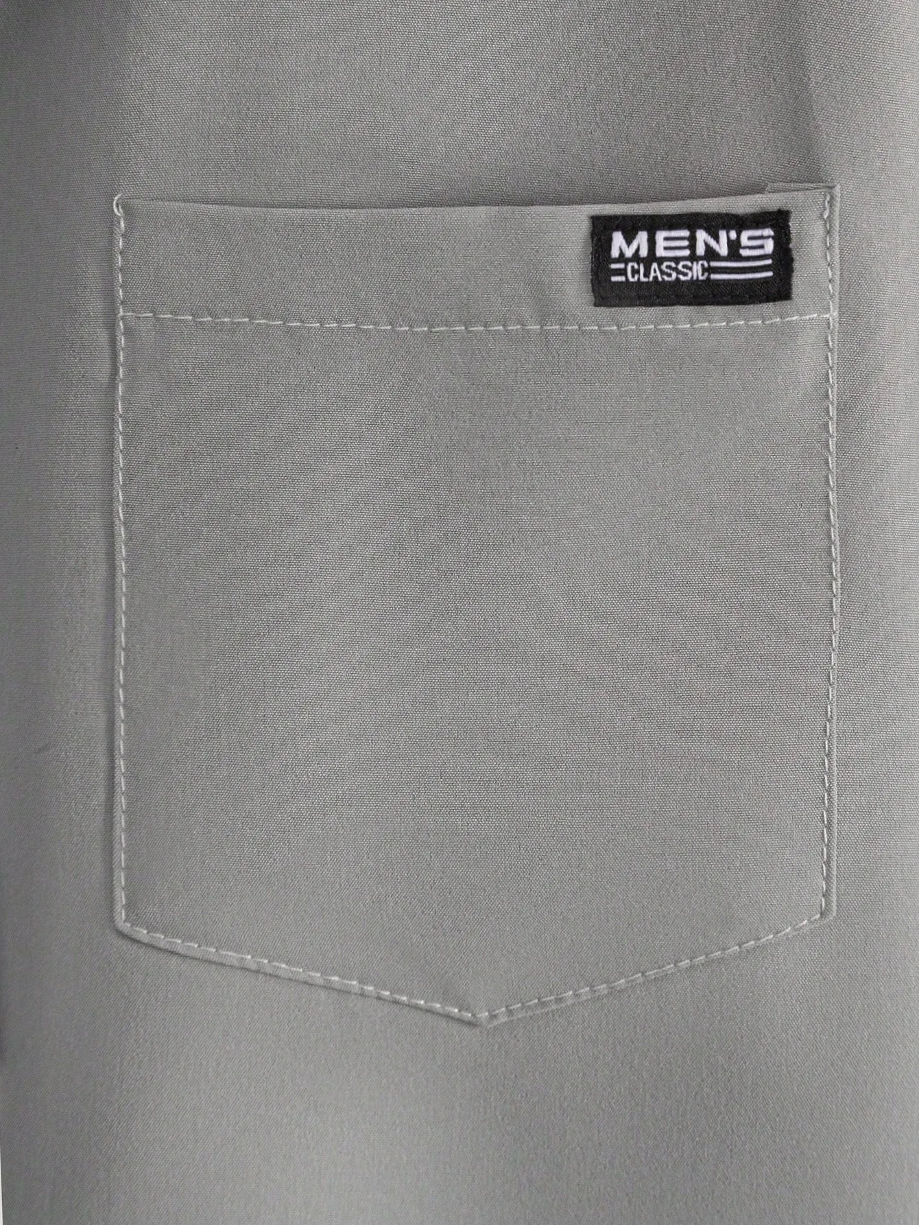QA Hypemode Men Letter Patched Detail Shirt Without Tee