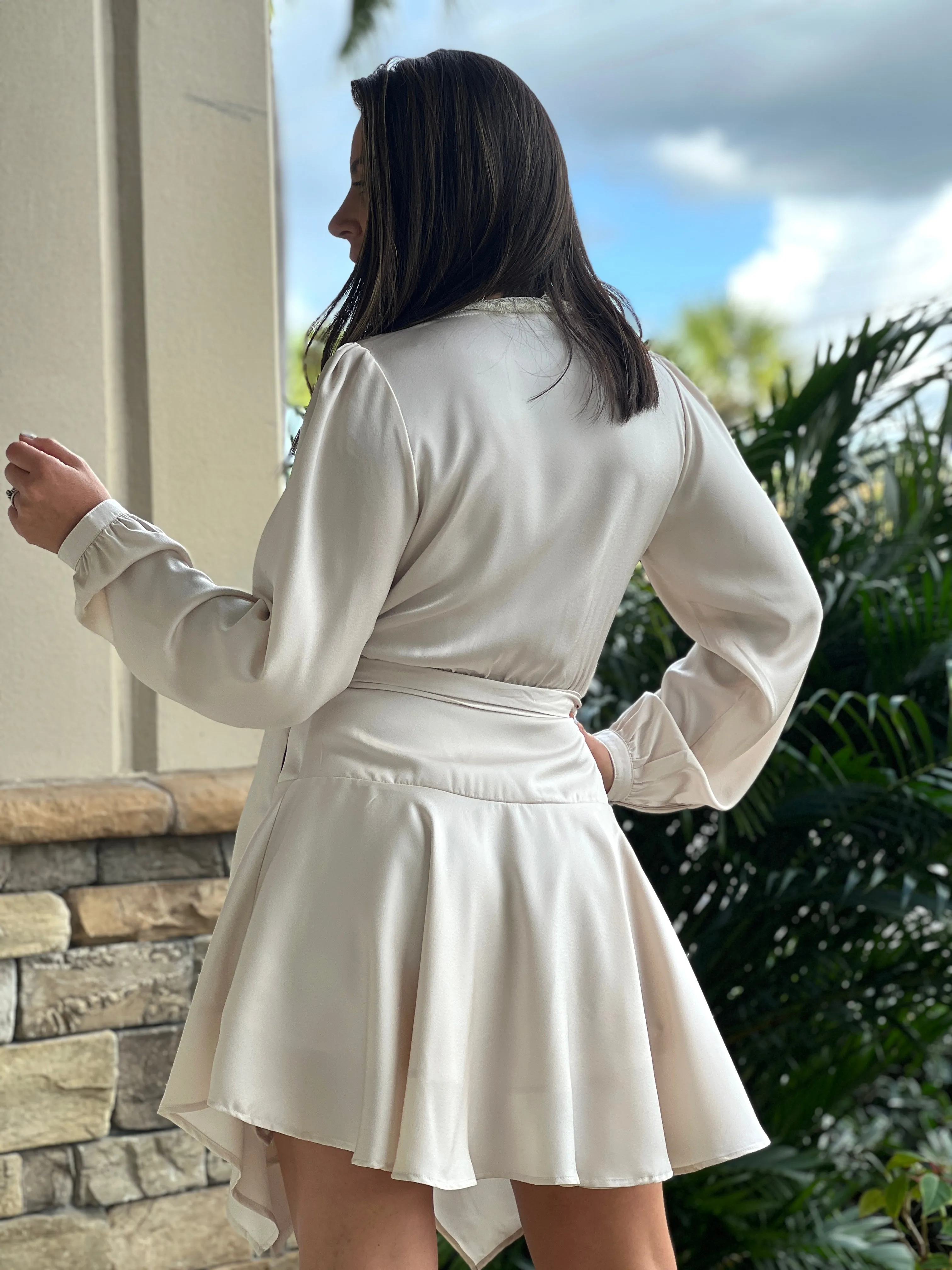 "Juliette" Long Sleeve Wrap Dress