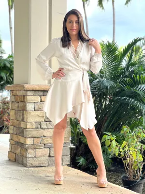 "Juliette" Long Sleeve Wrap Dress