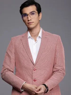 Raymond Contemporary Fit Self Design Single-Breasted Linen Cotton Formal Blazers