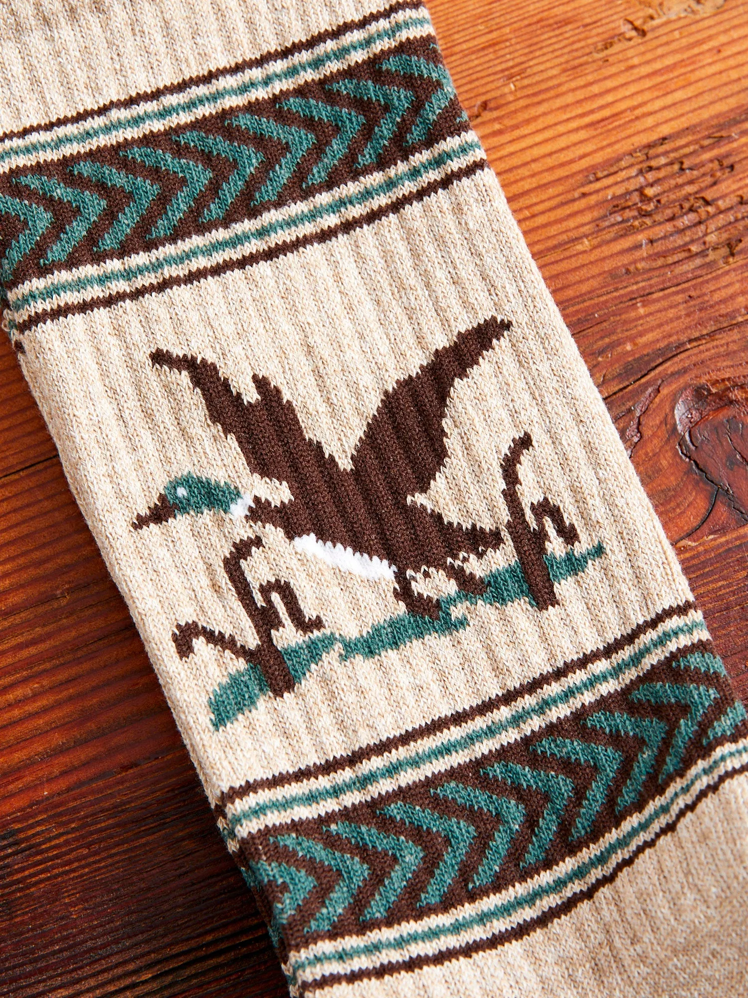 Recycled Cotton Camp Socks in Mallard Flight