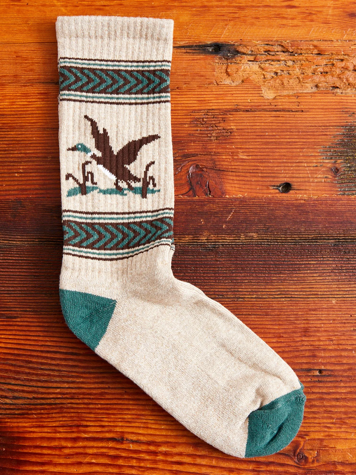 Recycled Cotton Camp Socks in Mallard Flight