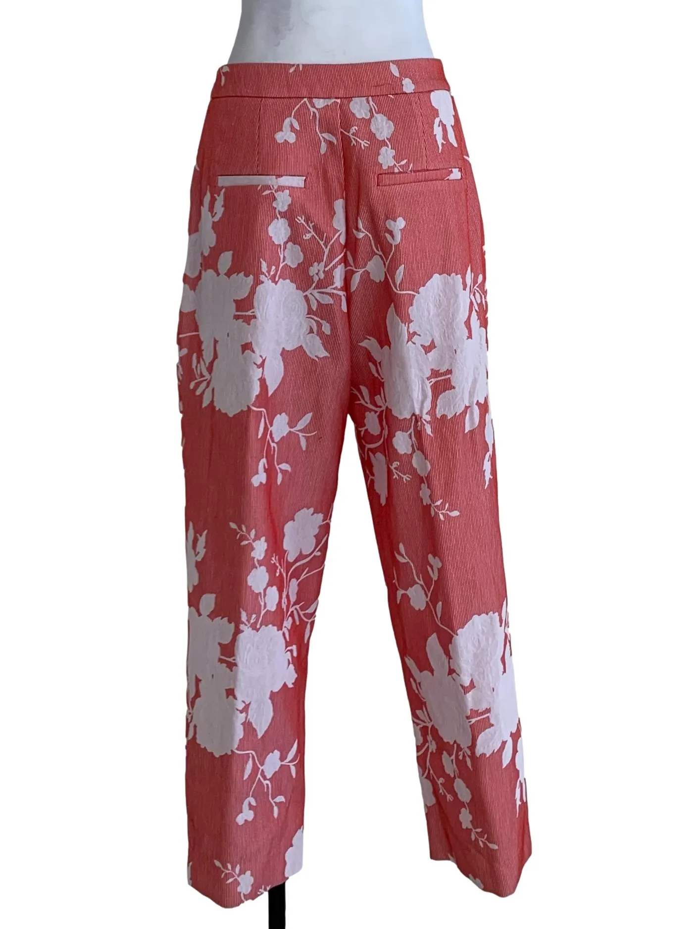 Red Floral Formal Pants