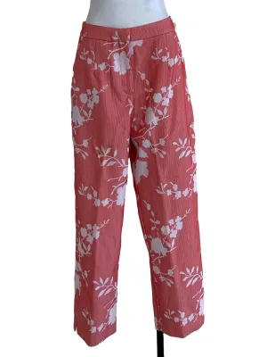 Red Floral Formal Pants