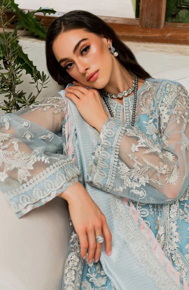 Regal Blue Embroidered Pakistani Salwar Kameez Dupatta Salwar Suit