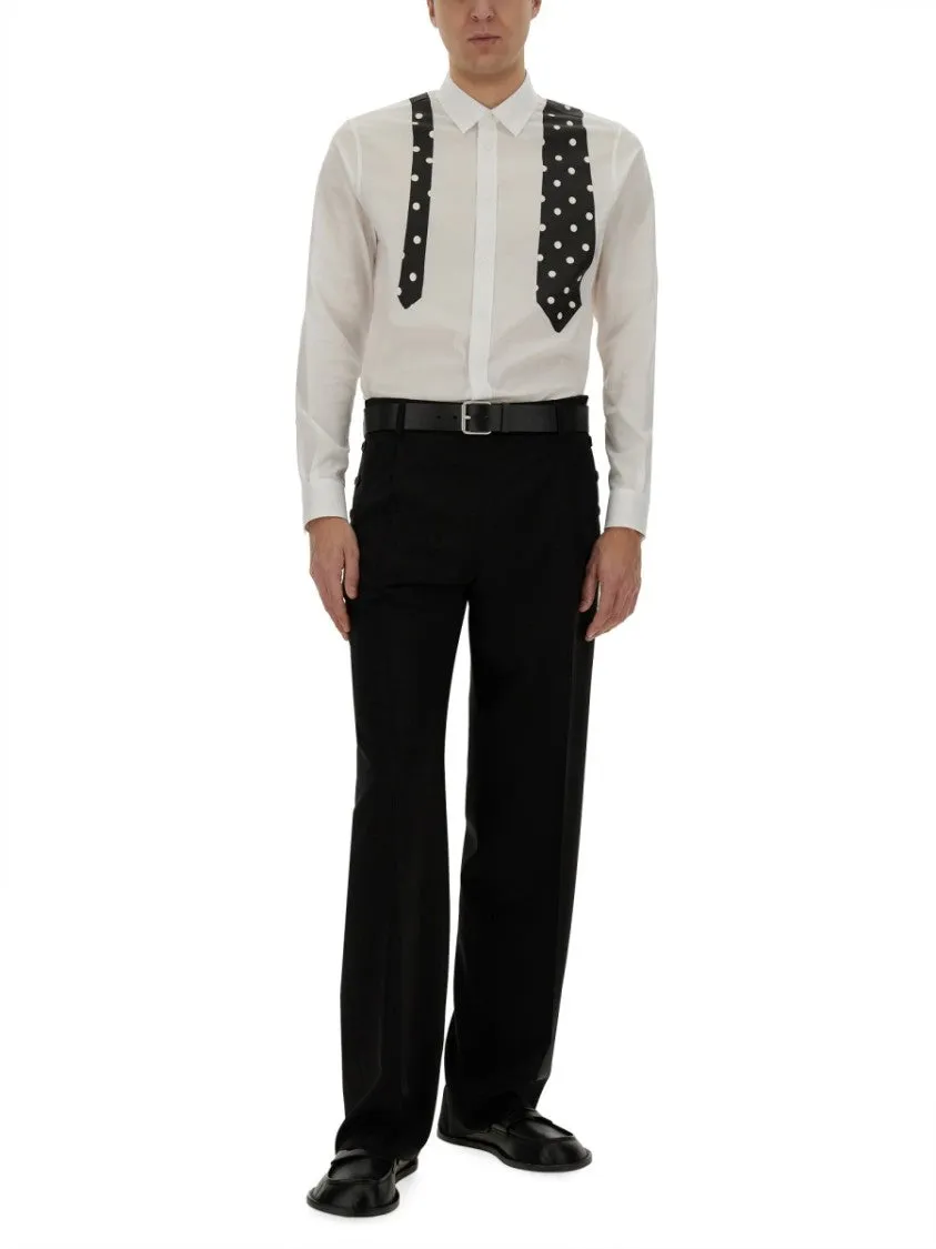 Regular Fit Black Wool Pants