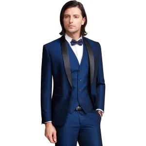 Retro Paris Vested Shiny Tuxedo Suit