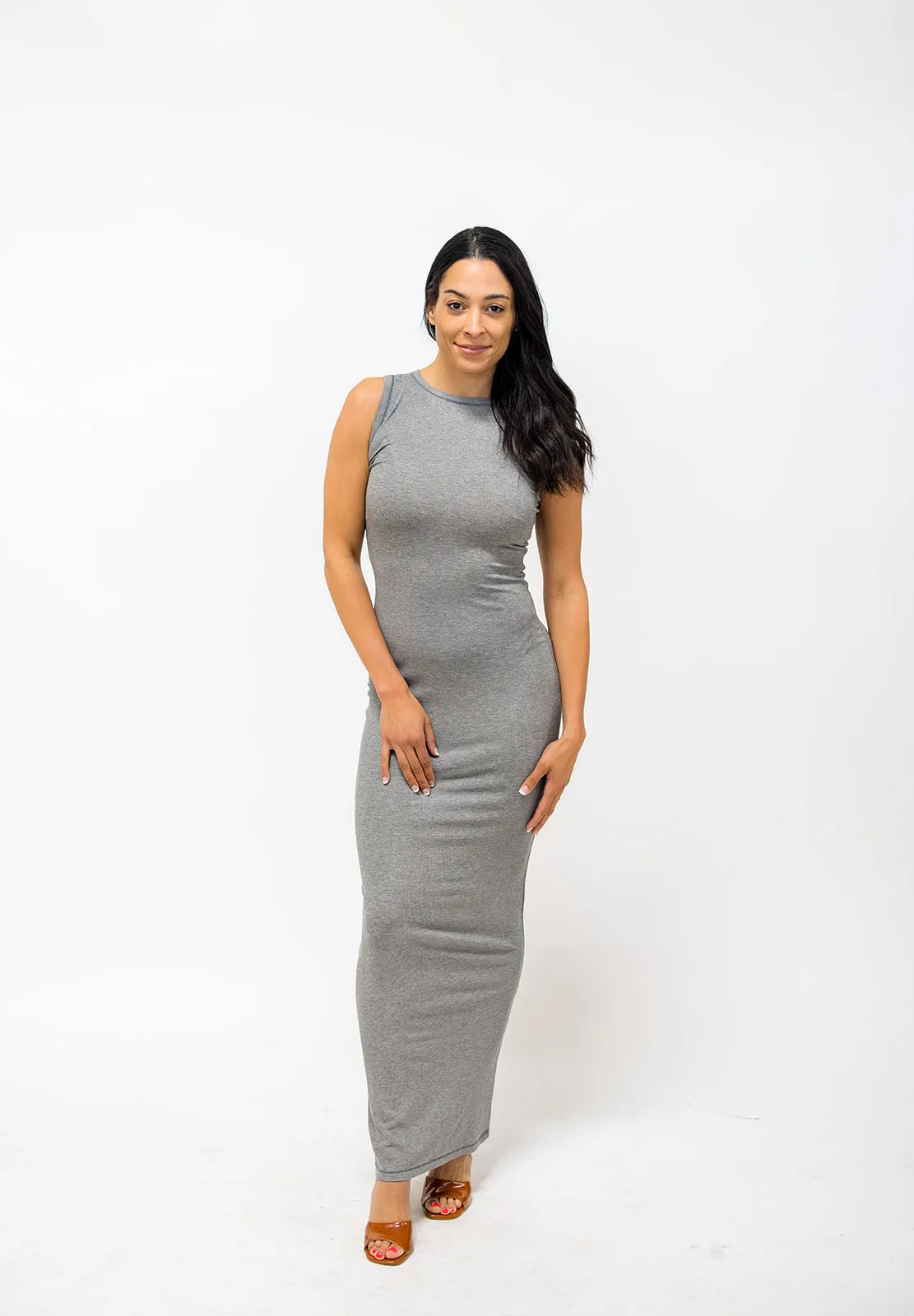 Ribbed Knit Maxi  Dress