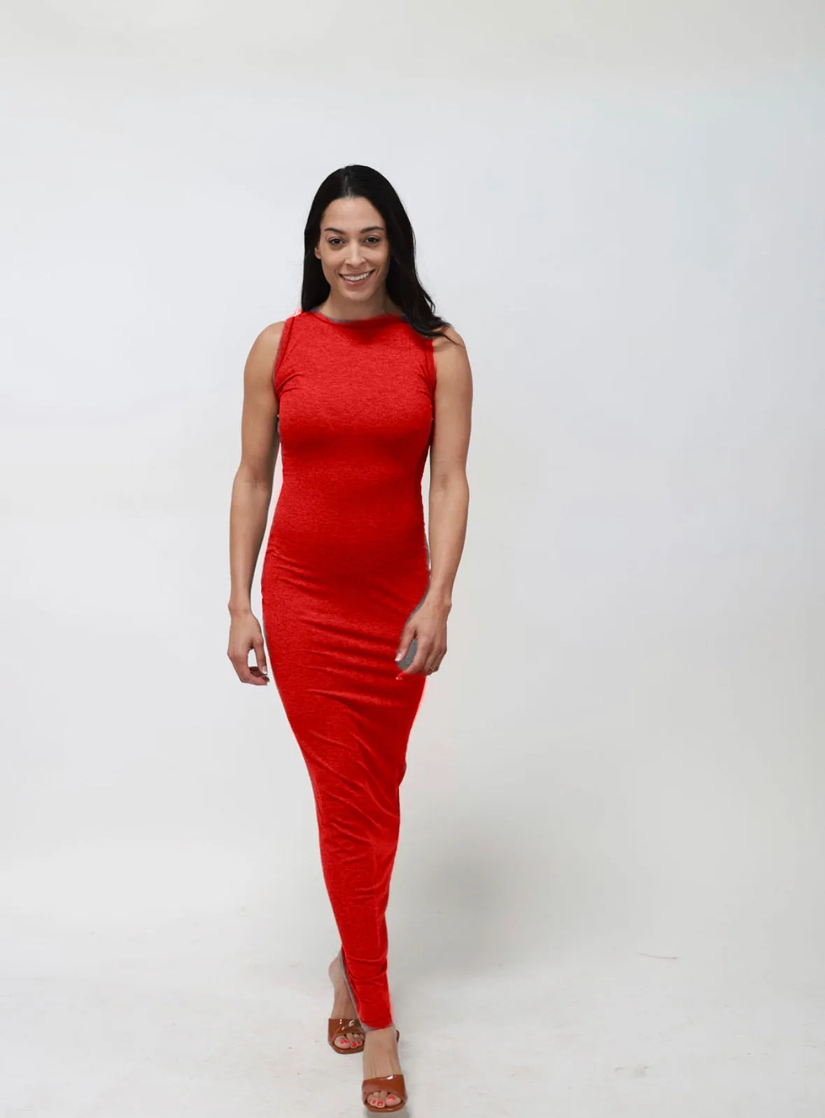 Ribbed Knit Maxi  Dress