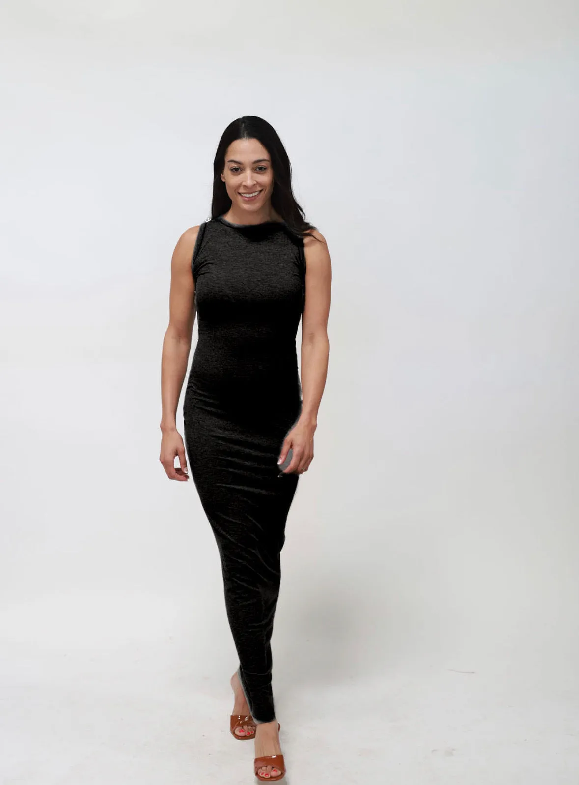 Ribbed Knit Maxi  Dress