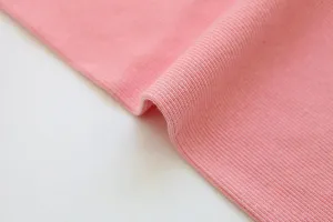 Ribbing Cotton Poly Rib Knit Fabric, Binding Knit Fabric, Hem Fabric, Quality Korean Fabric - Ivory, Mint, Pink - By Half Yard /42958