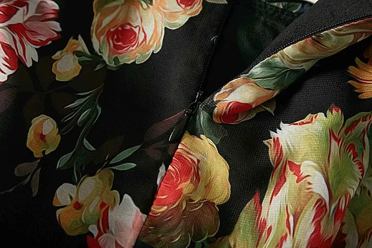 RIO Floral Print Chiffon Dress