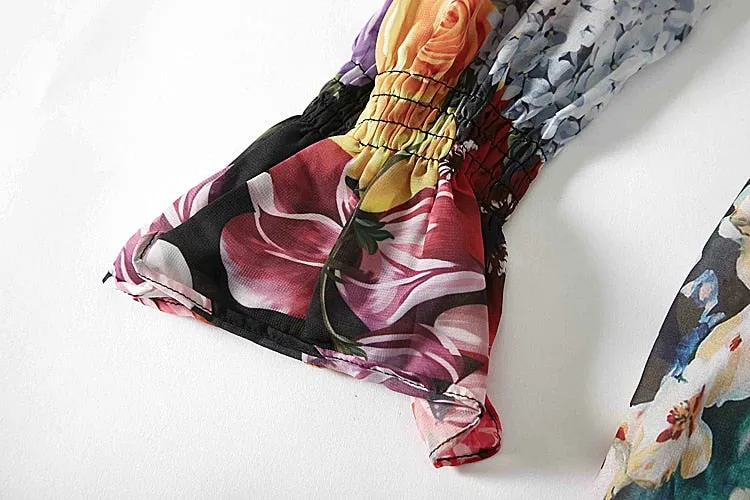 RIO Floral Print Chiffon Dress