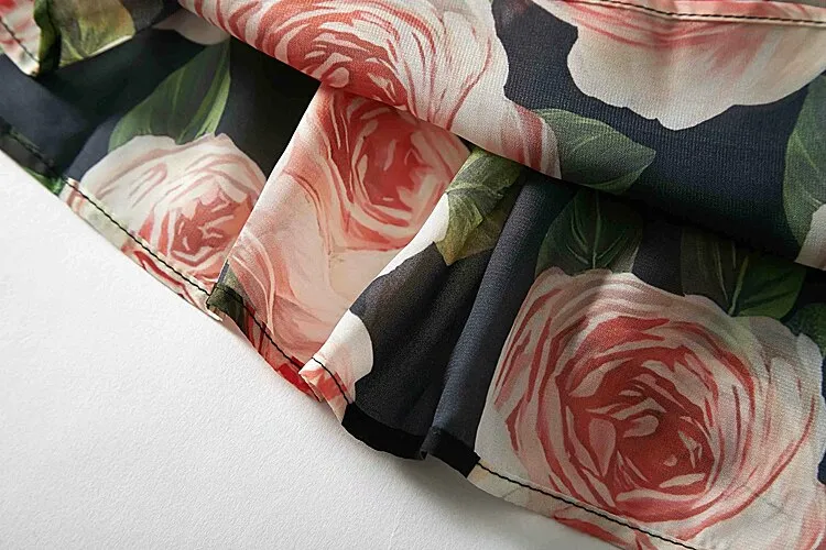 RIO Floral Print Chiffon Dress