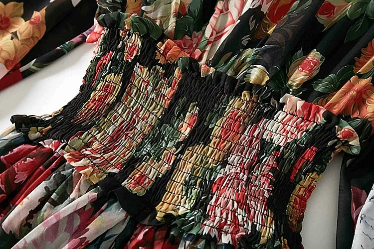 RIO Floral Print Chiffon Dress