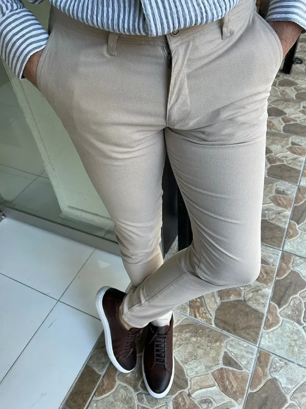 Rockford Beige Slim Fit Cotton Pants