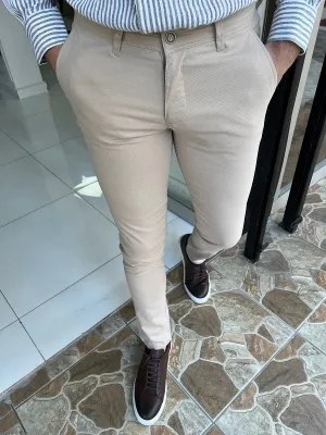 Rockford Beige Slim Fit Cotton Pants