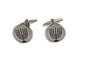 Round Menorah Pendant Cufflinks