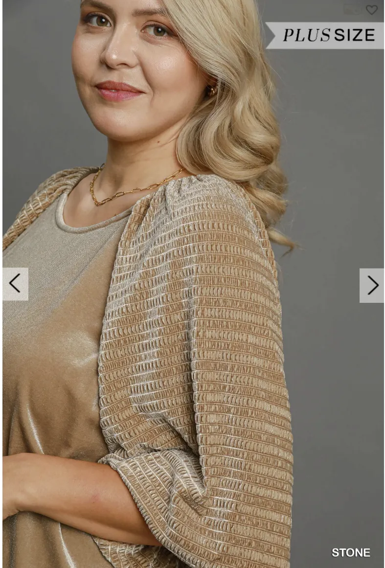 Round Neck Velvet Top