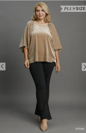 Round Neck Velvet Top