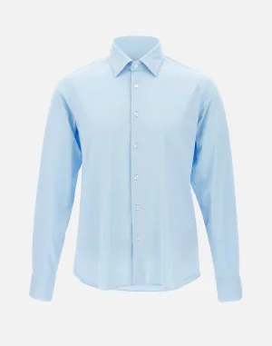 Rrd ljusblå oxford jacquard skjorta
