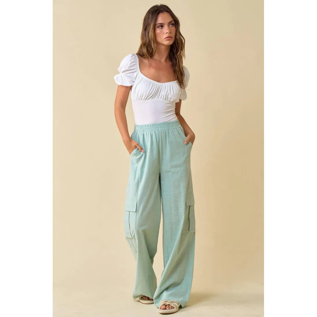 Ruched Puff Sleeve Bodysuit