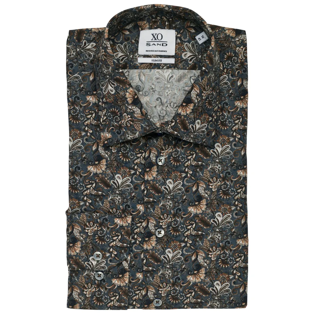 Sand Fantasy Print Shirt - Navy