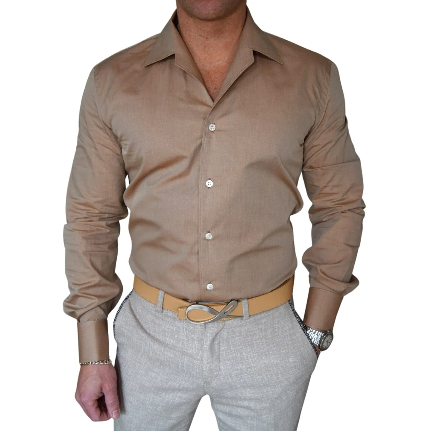 Sand Retro Solopezzo Dress Shirt