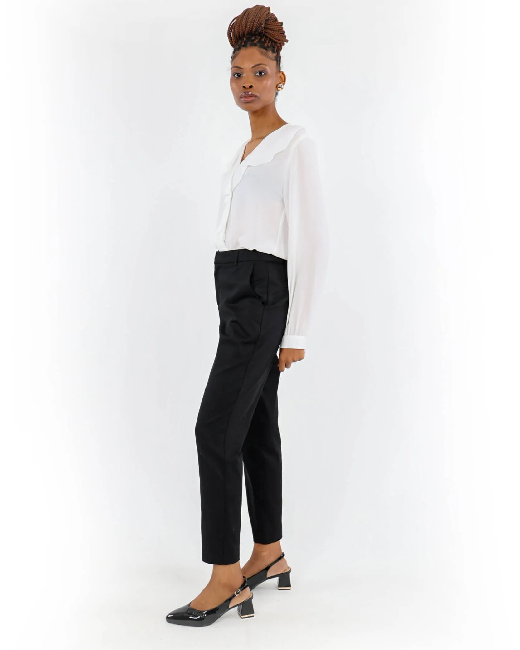 Sateen Slim Leg Pants