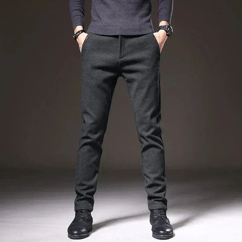 Sebastiano | Slim Fit Pants ( Free Belt)