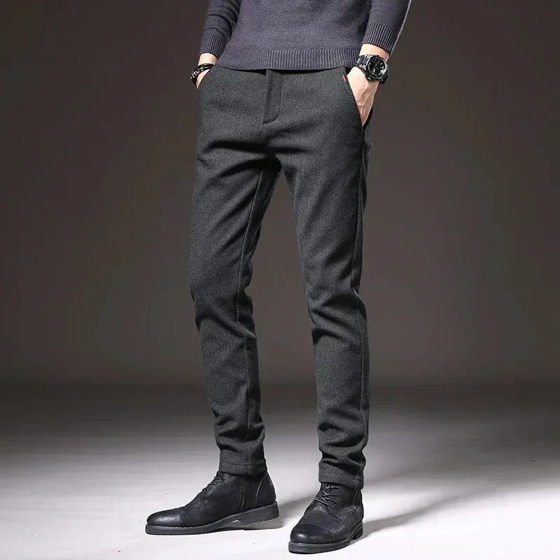 Sebastiano | Slim Fit Pants ( Free Belt)