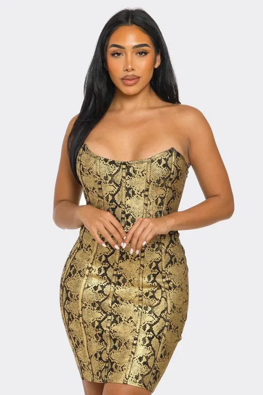 Serpentine Glamour Bodycon Dress