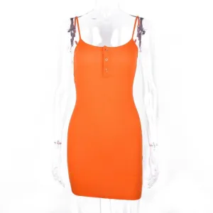 Sexy MiniOrange Dress Neon Sexy Club