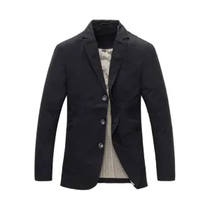 Shenrun Men Casual Blazer Military Jacket 100% Cotton Spring Autumn Suits Jackets Black Khaki Army Green Blazers Single Breasted