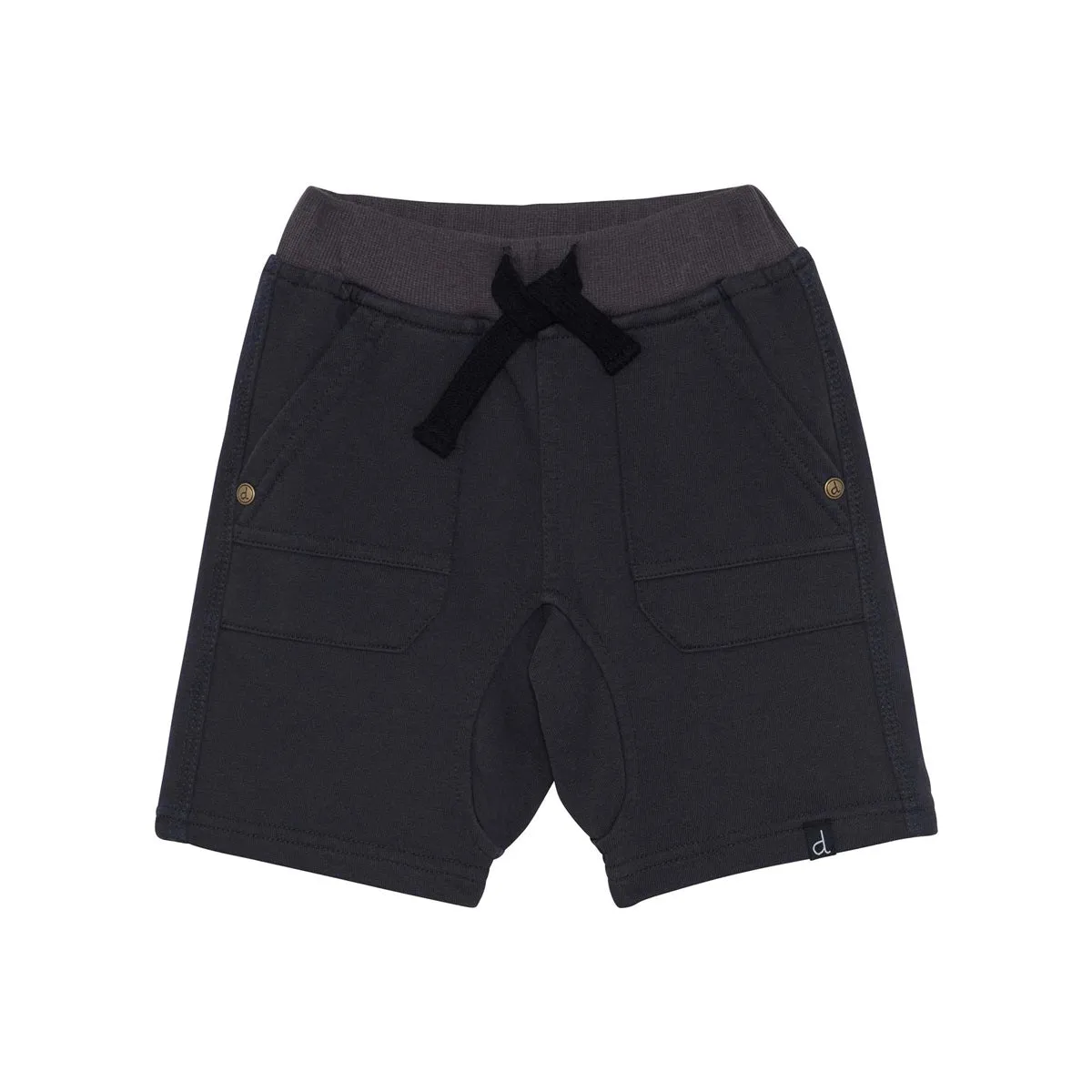 Short en french terry gris foncé multi découpes - Deux par Deux