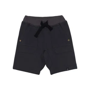 Short en french terry gris foncé multi découpes - Deux par Deux