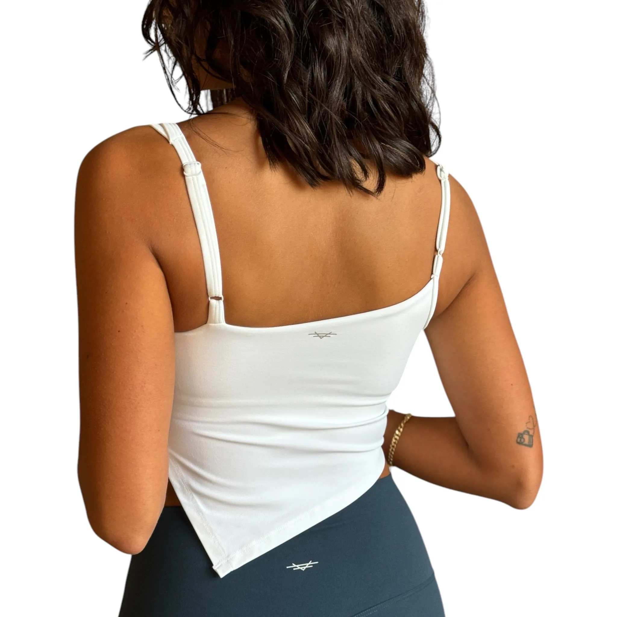 Side Split Top - White