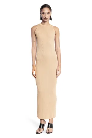 Silk Jersey Sleeveless Maxi in Tan