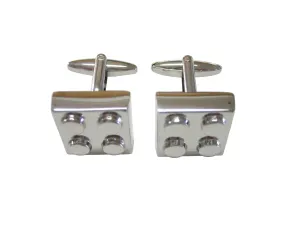 Silver Toned Building Block Cufflinks