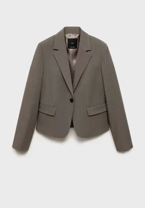 Single breasted blazer - Brown