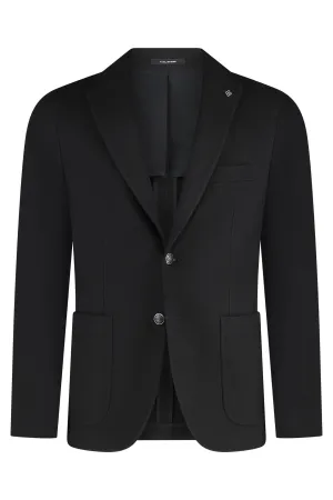Single-breasted cotton blazer