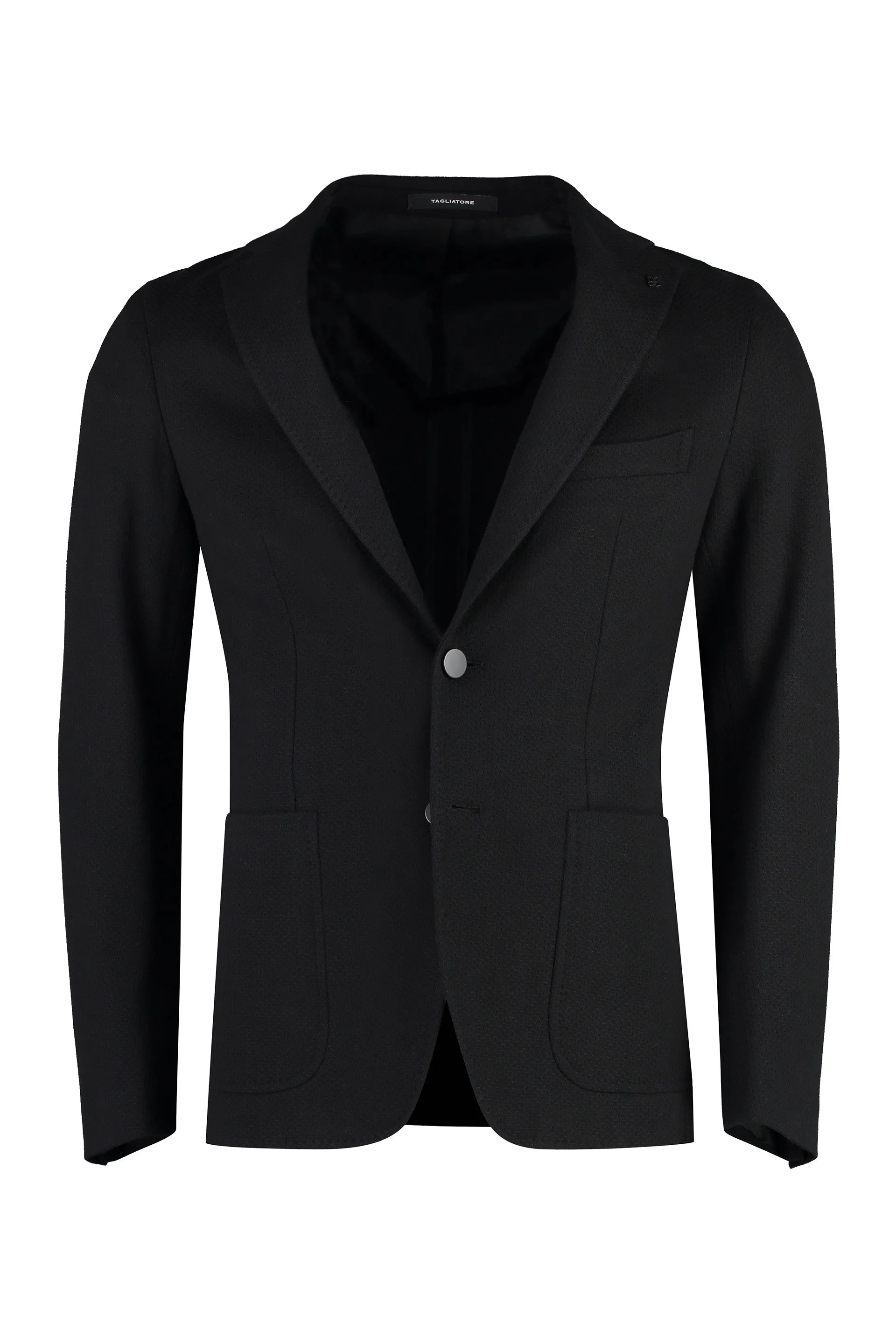 Single-breasted cotton blazer