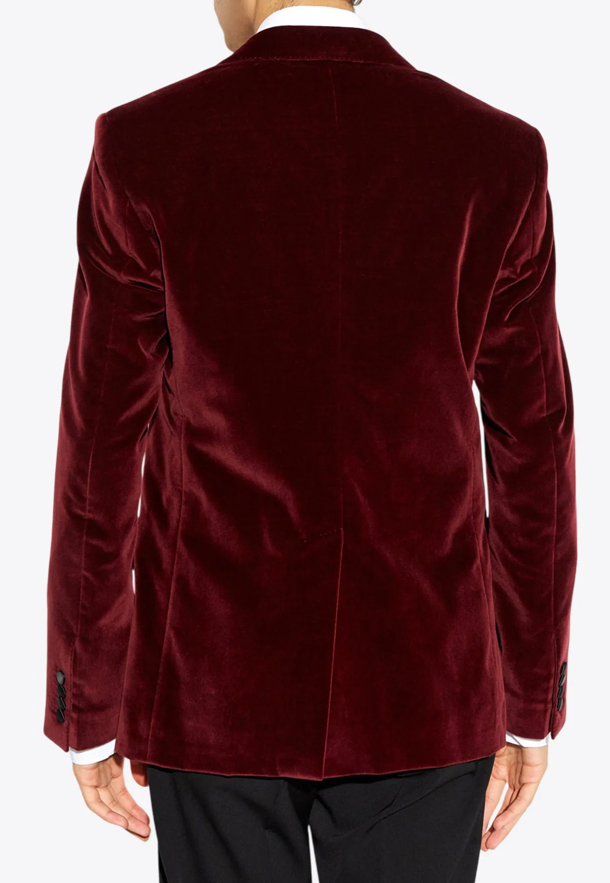 Single-Breasted Tuxedo Velvet Jacket