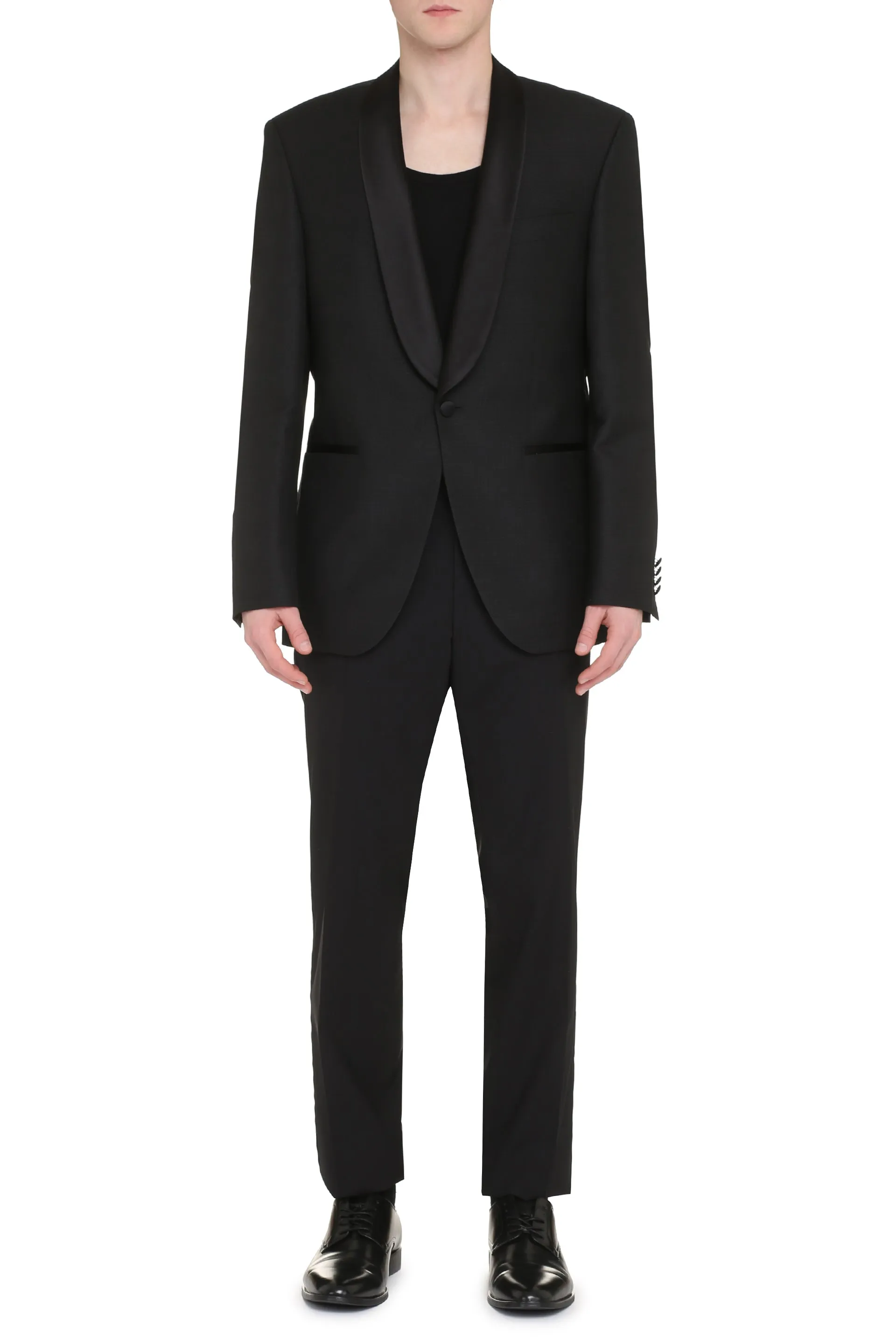Single-breasted virgin wool jacket